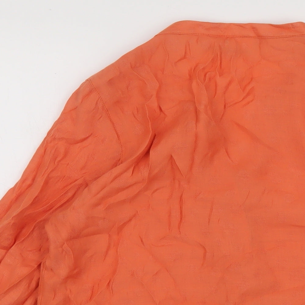 Womens UK Size M Wallis Orange Basic Blouse