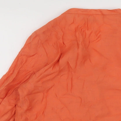Womens UK Size M Wallis Orange Basic Blouse