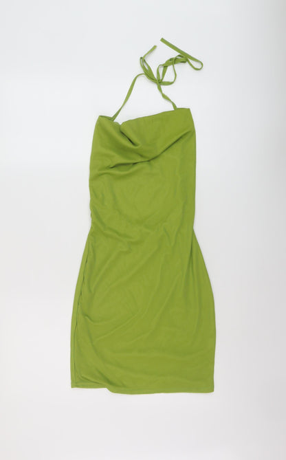 PRETTYLITTLETHING Womens Grey Polyester Mini Size 6 Cowl Neck Pullover