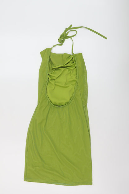 PRETTYLITTLETHING Womens Grey Polyester Mini Size 6 Cowl Neck Pullover