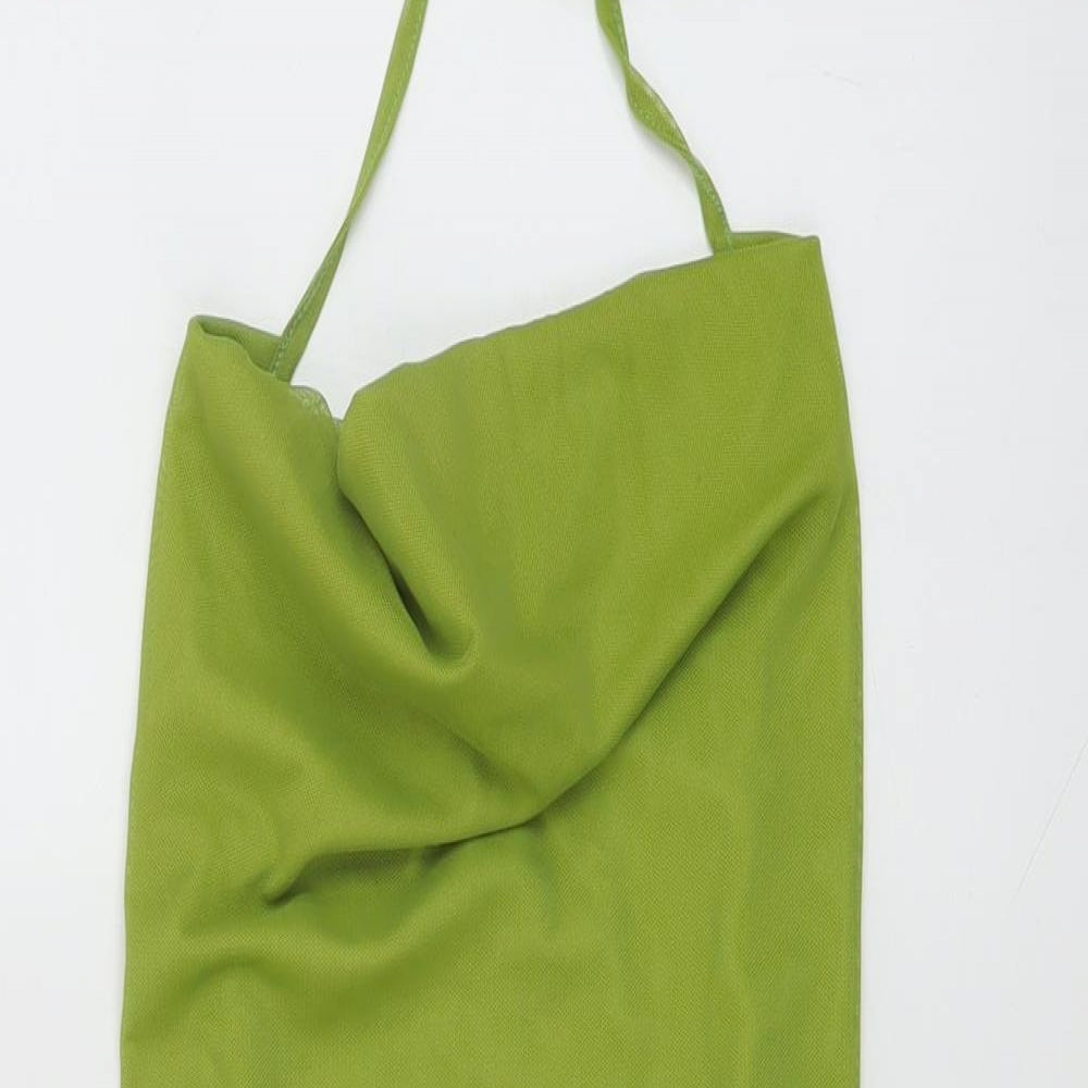 PRETTYLITTLETHING Womens Grey Polyester Mini Size 6 Cowl Neck Pullover