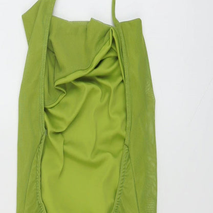 PRETTYLITTLETHING Womens Grey Polyester Mini Size 6 Cowl Neck Pullover