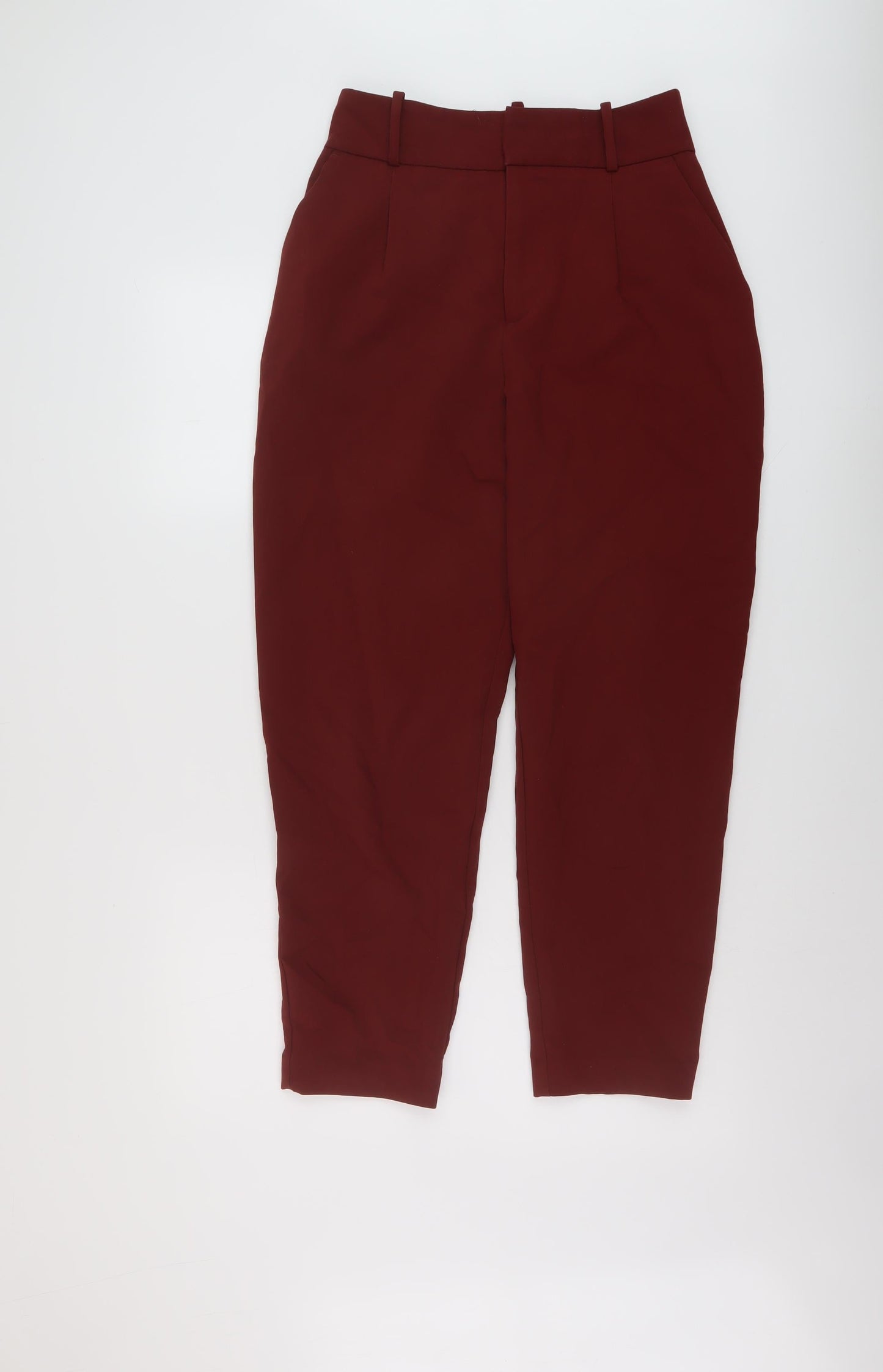 Womens UK Size S Zara Regular Fit  Red Trousers