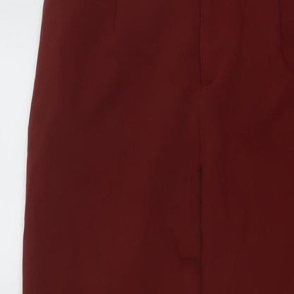 Womens UK Size S Zara Regular Fit  Red Trousers