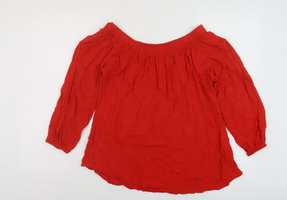 Womens UK Size 12 Select Red Basic Blouse