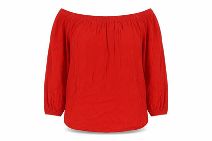 Womens UK Size 12 Select Red Basic Blouse