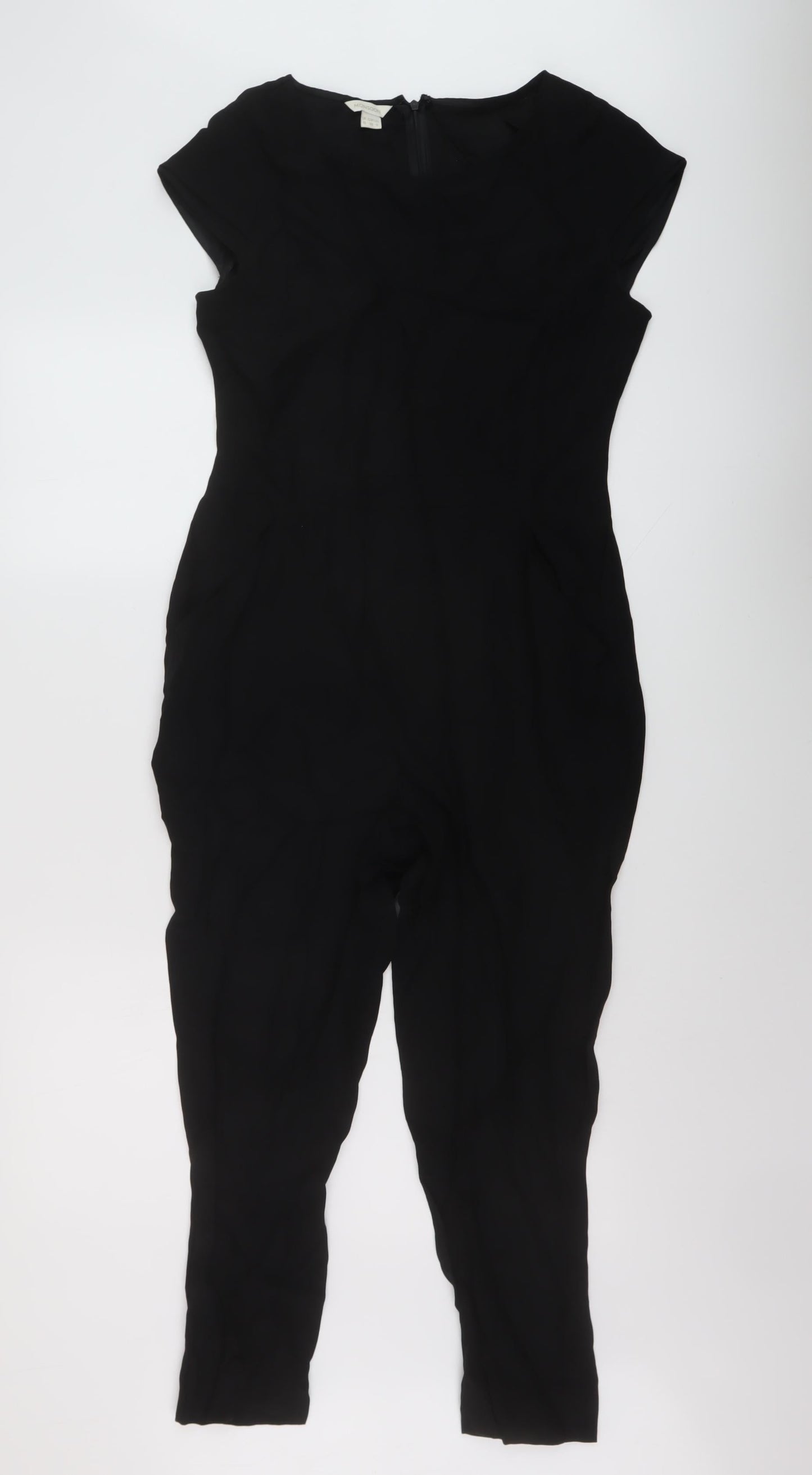 Monsoon Womens Black Polyester Jumpsuit One-Piece Size 10 Zip