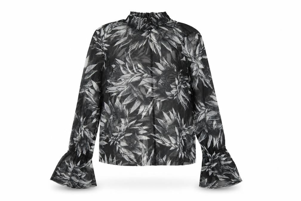 Womens UK Size S Zara Black Basic Blouse