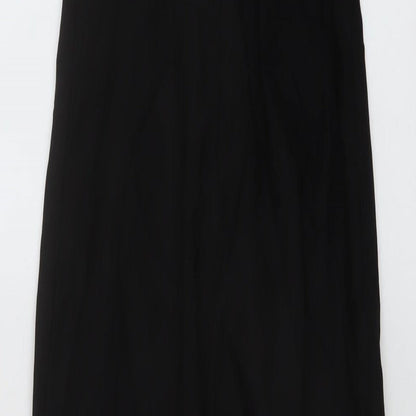 Rare London Womens Black Vinyl Jumpsuit One-Piece Size 8 Zip