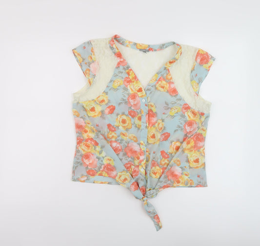 Womens UK Size L Charlotte Russe Multicoloured Basic Blouse