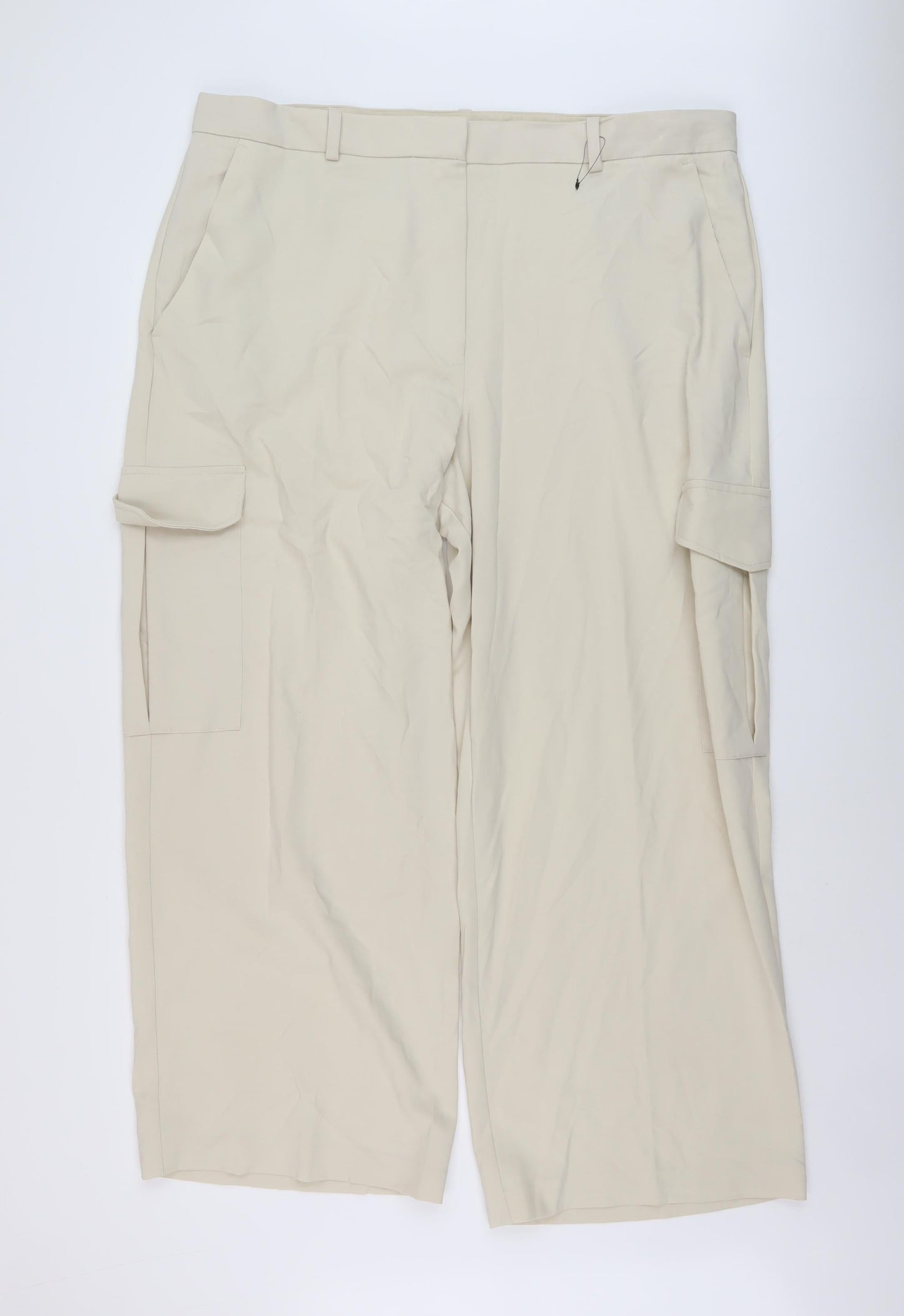 Womens UK Size 22 Marks and Spencer Regular Fit  Beige Trousers