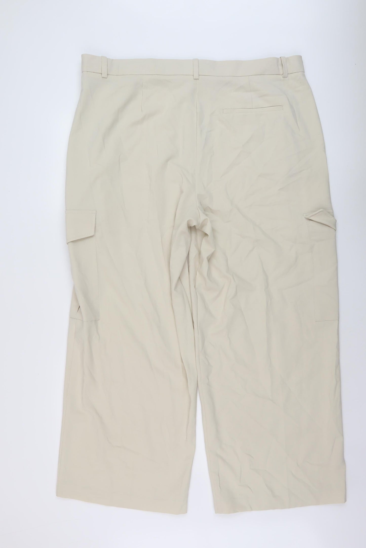 Womens UK Size 22 Marks and Spencer Regular Fit  Beige Trousers