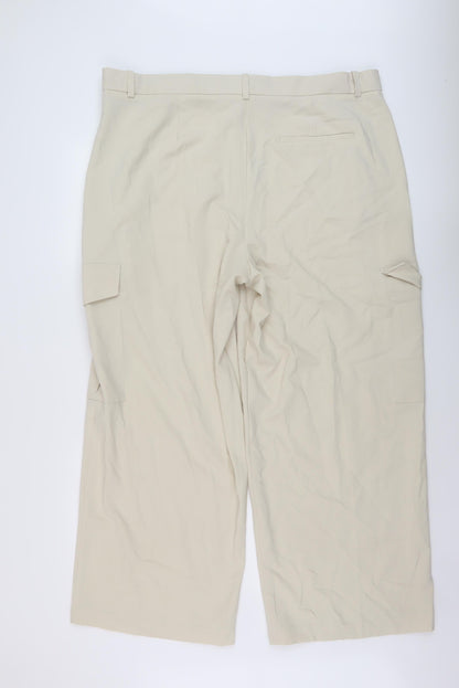 Womens UK Size 22 Marks and Spencer Regular Fit  Beige Trousers