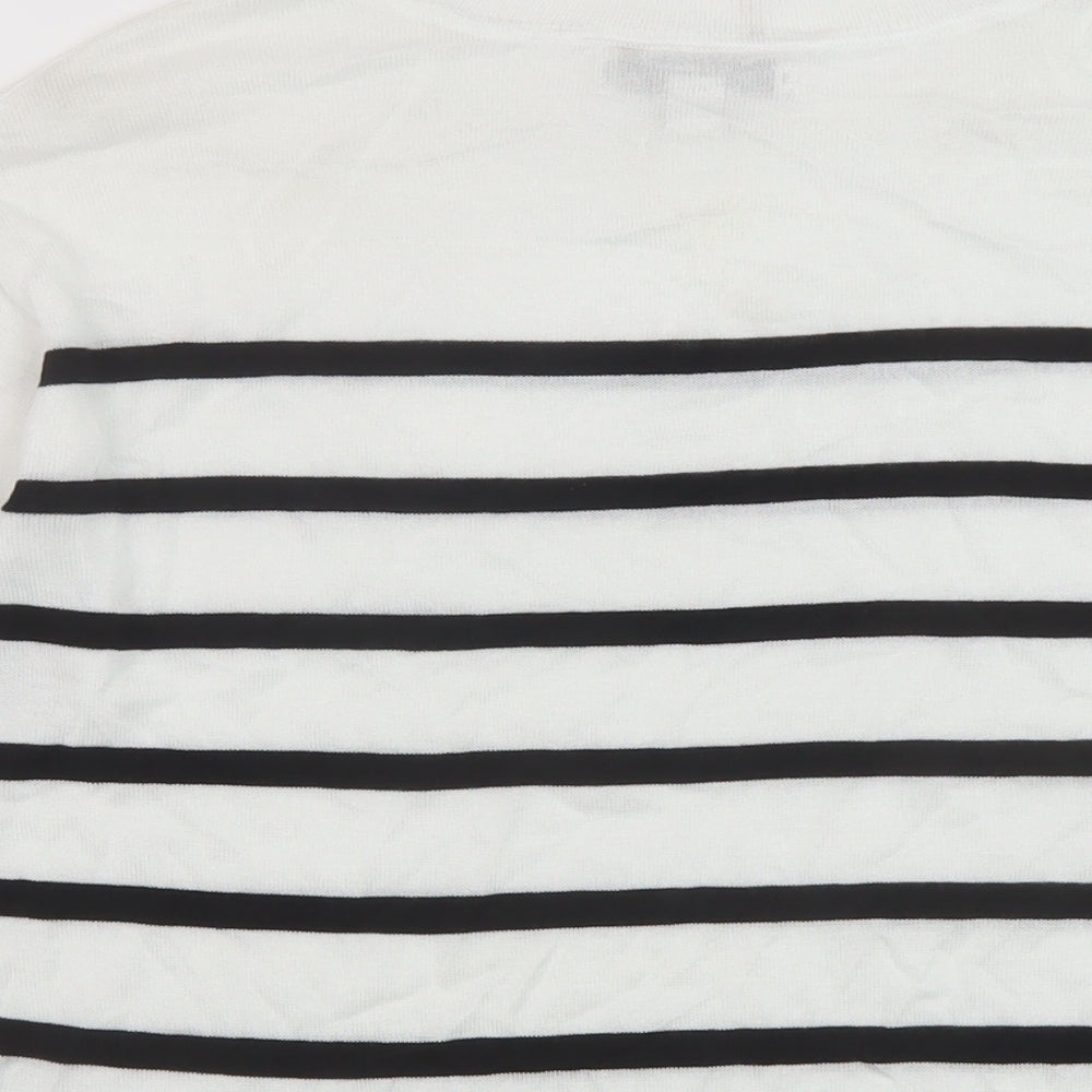 Womens UK Size XS Marks and Spencer White Pullover Jumper
