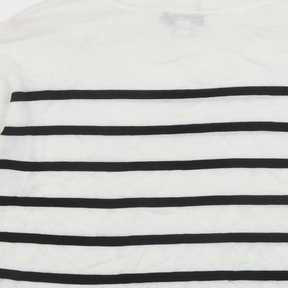 Womens UK Size XS Marks and Spencer White Pullover Jumper