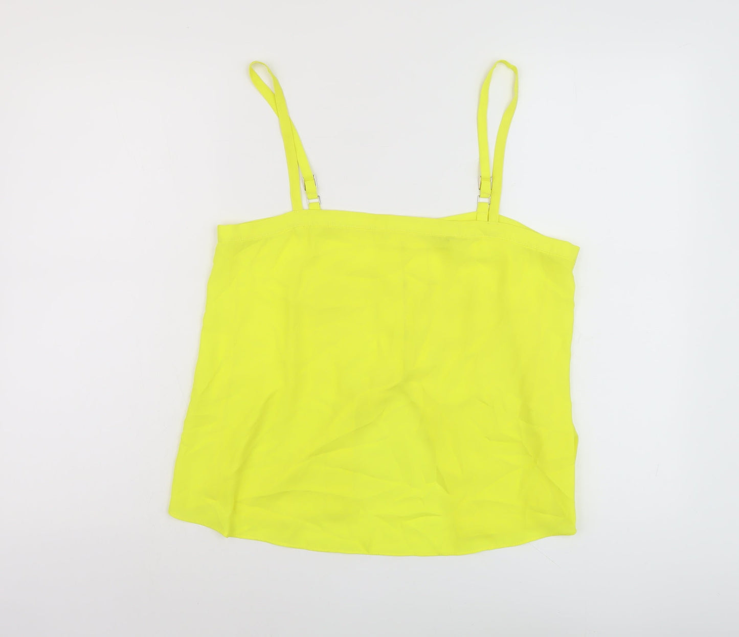 Womens UK Size 12 River Island Yellow Basic Tank