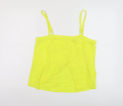 Womens UK Size 12 River Island Yellow Basic Tank