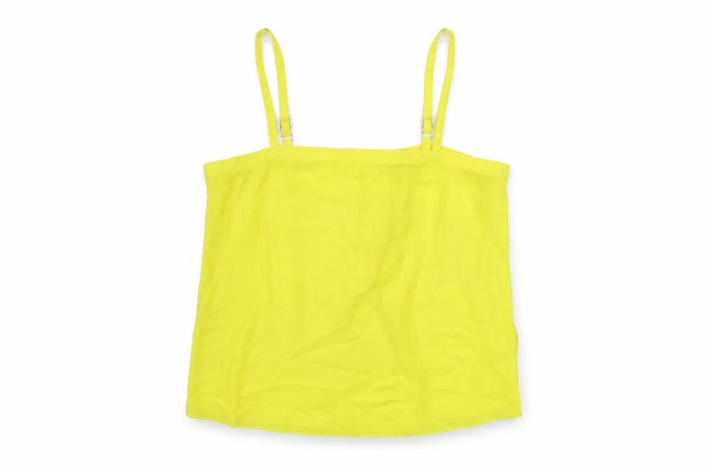 Womens UK Size 12 River Island Yellow Basic Tank
