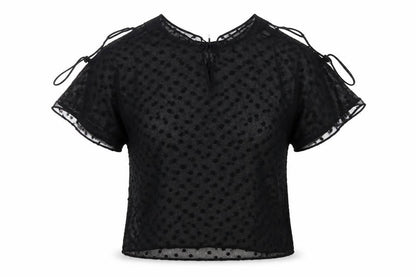 Womens UK Size S Zara Black Basic Blouse