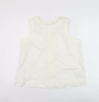 Womens UK Size 14 Marks and Spencer White Basic Tank
