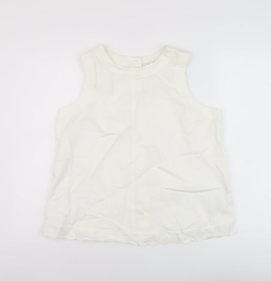 Womens UK Size 14 Marks and Spencer White Basic Tank