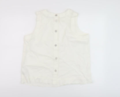 Womens UK Size 14 Marks and Spencer White Basic Tank