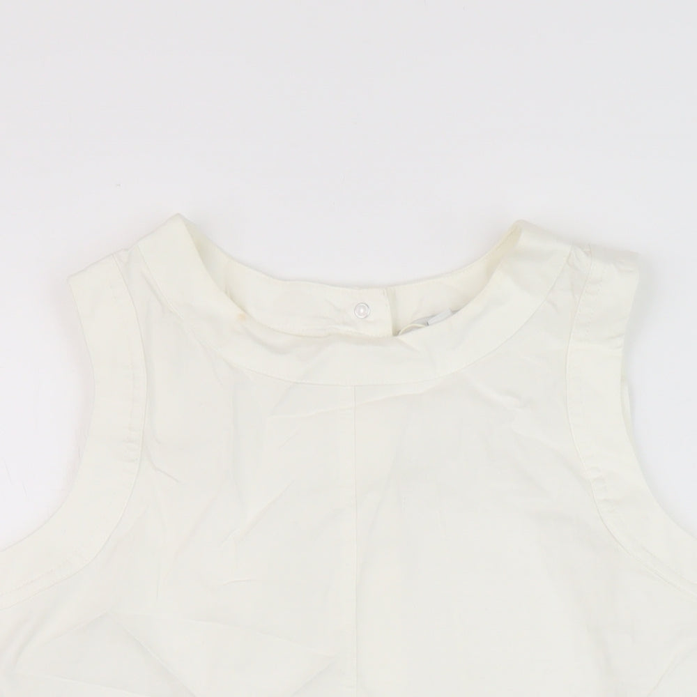 Womens UK Size 14 Marks and Spencer White Basic Tank