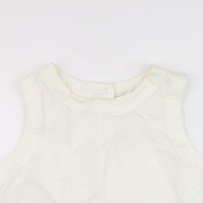 Womens UK Size 14 Marks and Spencer White Basic Tank