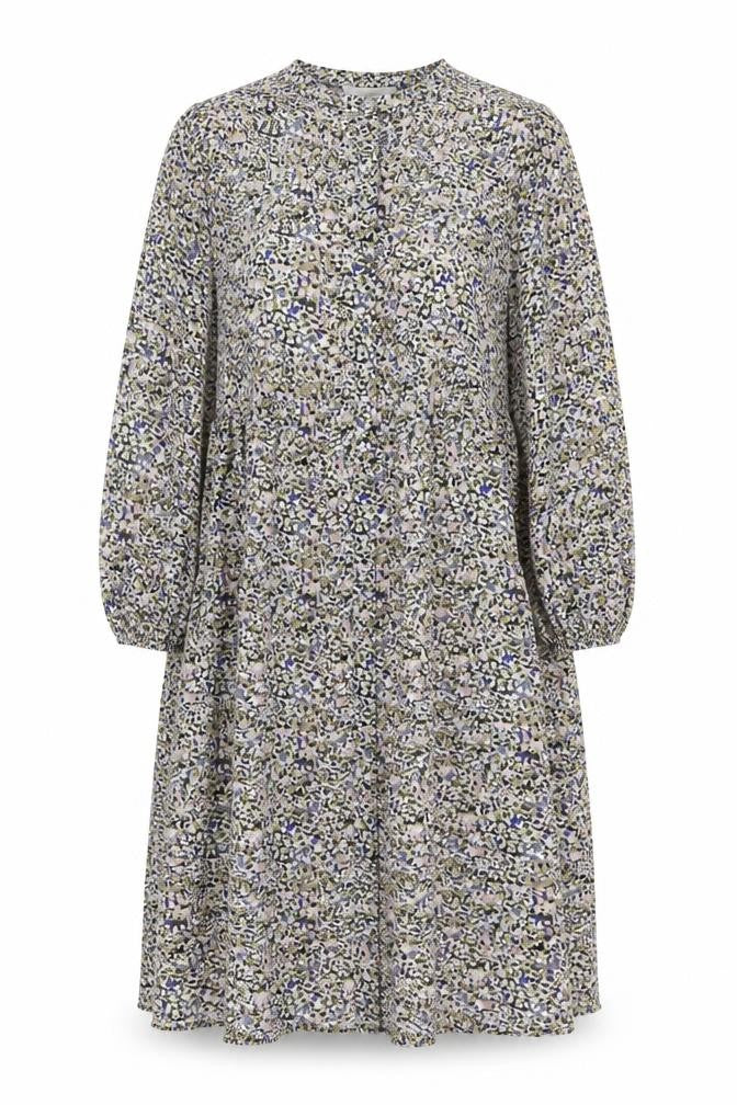 Marks and Spencer Womens Multicoloured Floral Viscose A-Line Size 10 V-Neck Button