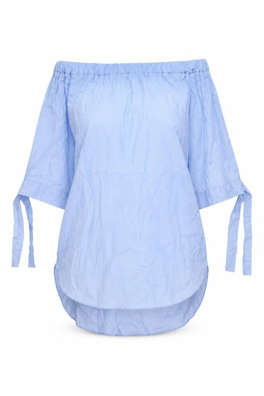 Womens UK Size S New Look Blue Basic Blouse