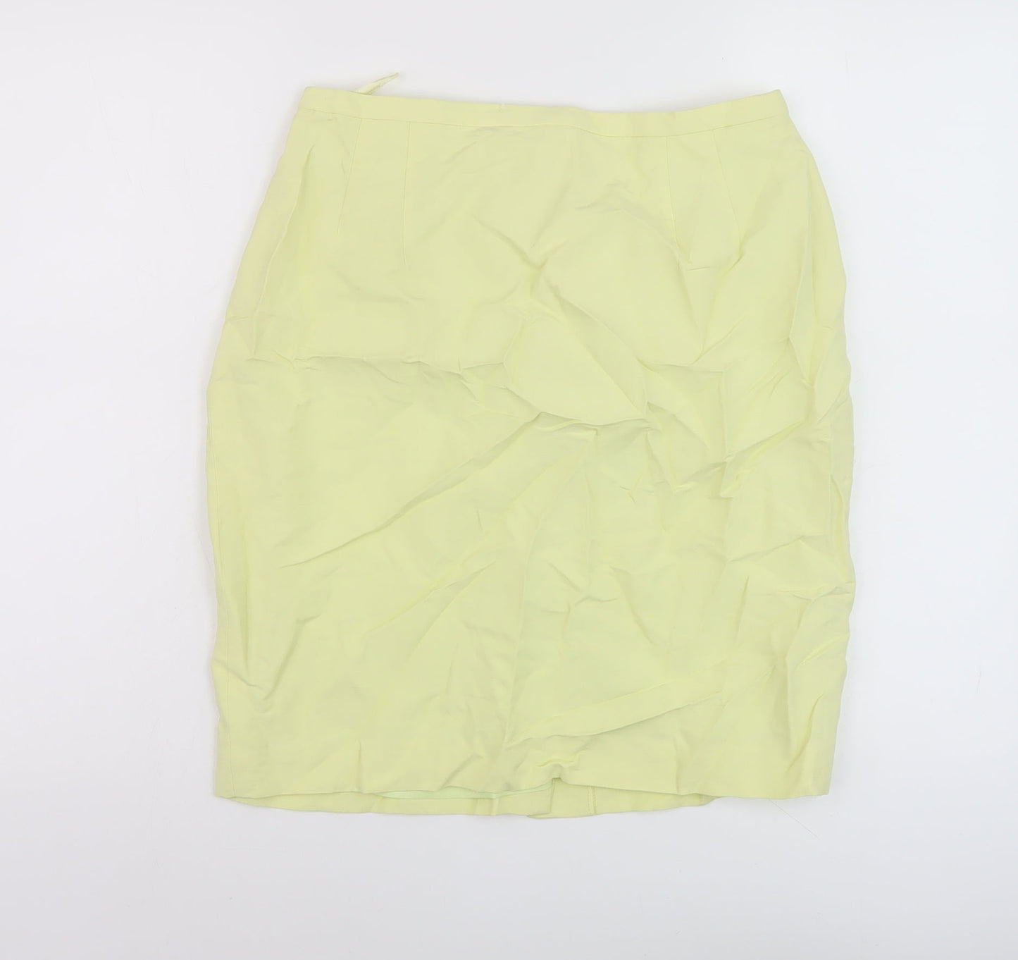 Apriori Womens Green Viscose Mini Skirt Size 14 Zip