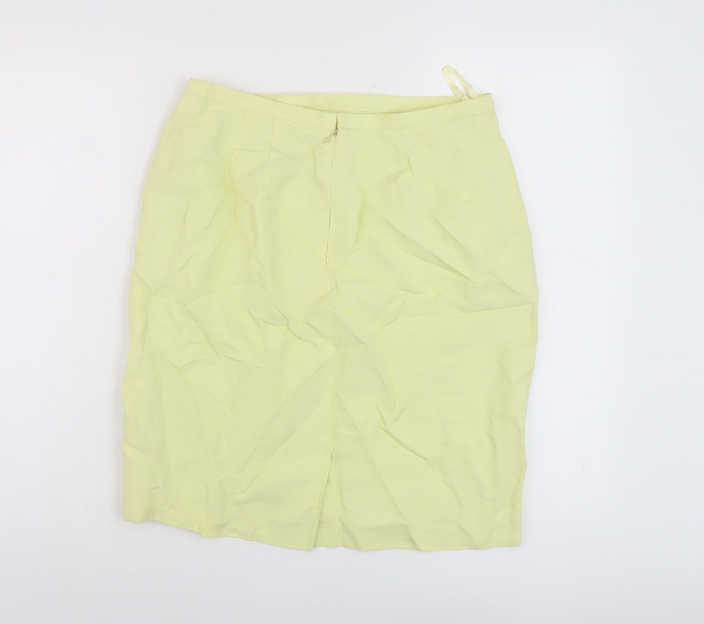 Apriori Womens Green Viscose Mini Skirt Size 14 Zip
