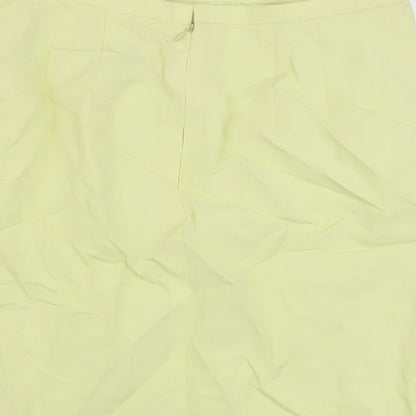 Apriori Womens Green Viscose Mini Skirt Size 14 Zip