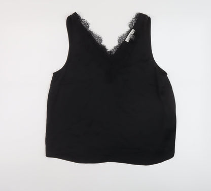 Womens UK Size 14 Marks and Spencer Black Basic Tank