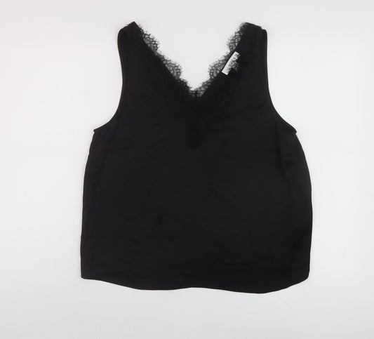 Womens UK Size 14 Marks and Spencer Black Basic Tank