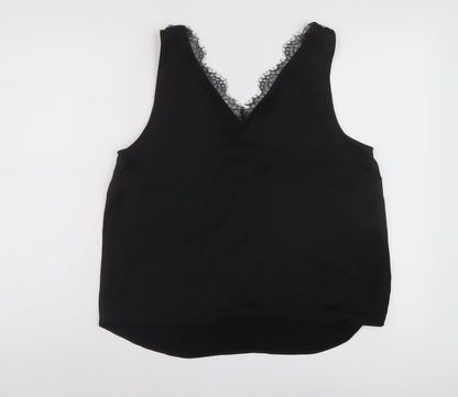 Womens UK Size 14 Marks and Spencer Black Basic Tank