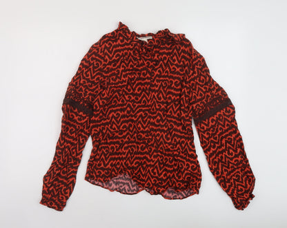 Womens UK Size 8 Per Una Red Basic Blouse