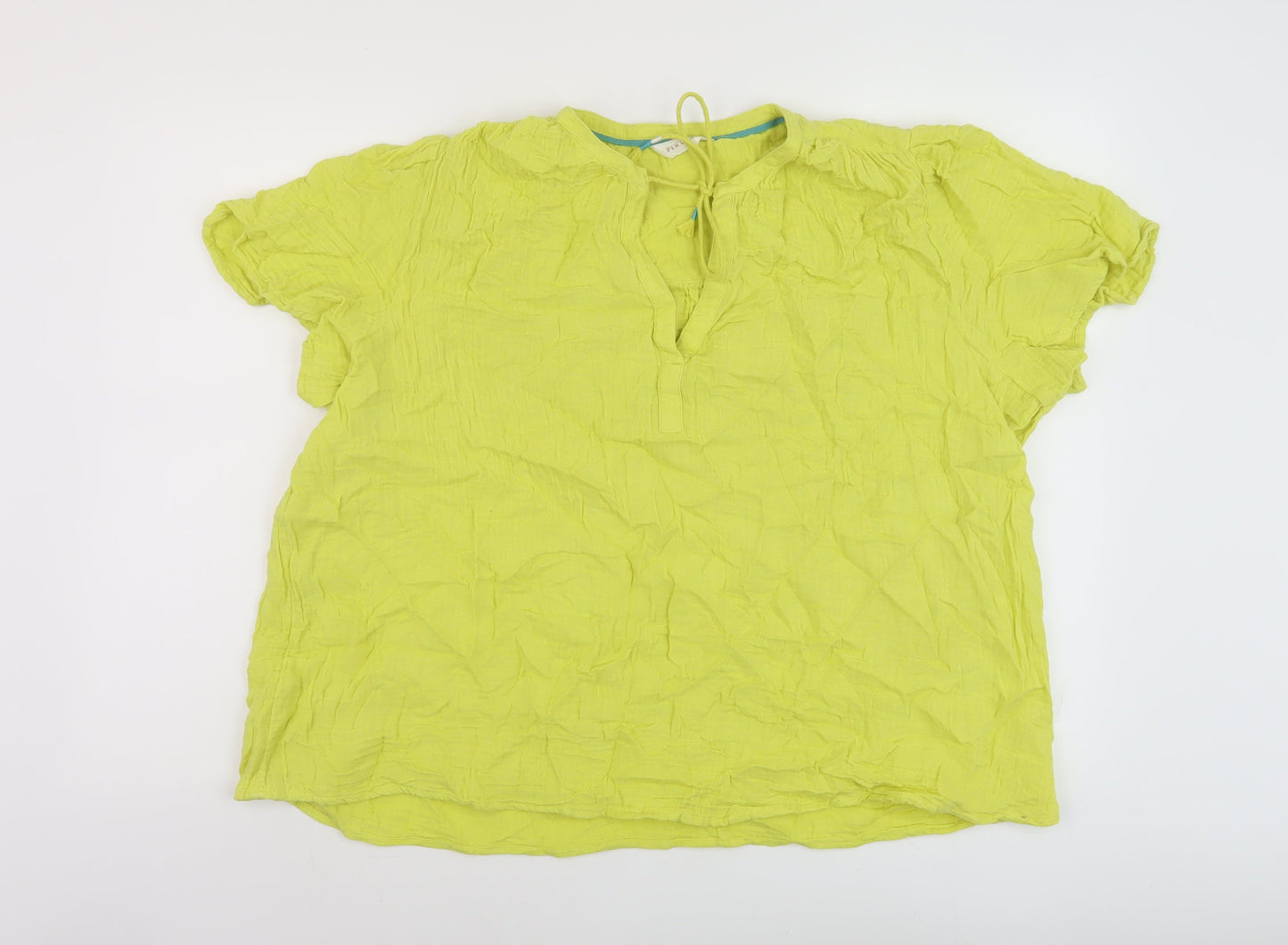 Womens UK Size 20 Per Una Green Basic T-Shirt