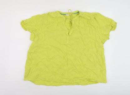 Womens UK Size 20 Per Una Green Basic T-Shirt