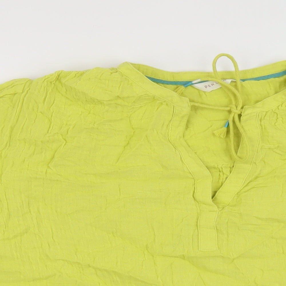 Womens UK Size 20 Per Una Green Basic T-Shirt
