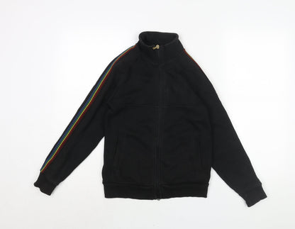 NEXT Boys Black Jacket Size 10 Years Zip - Taped Sleeves