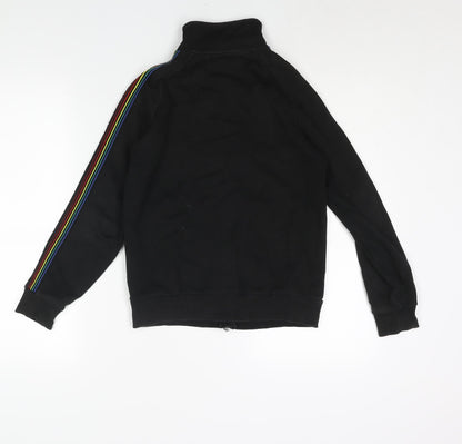 NEXT Boys Black Jacket Size 10 Years Zip - Taped Sleeves