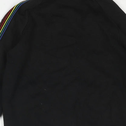 NEXT Boys Black Jacket Size 10 Years Zip - Taped Sleeves