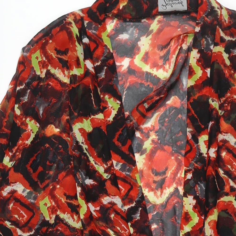Womens UK Size S Reclaimed Vintage Red Kimono Blouse