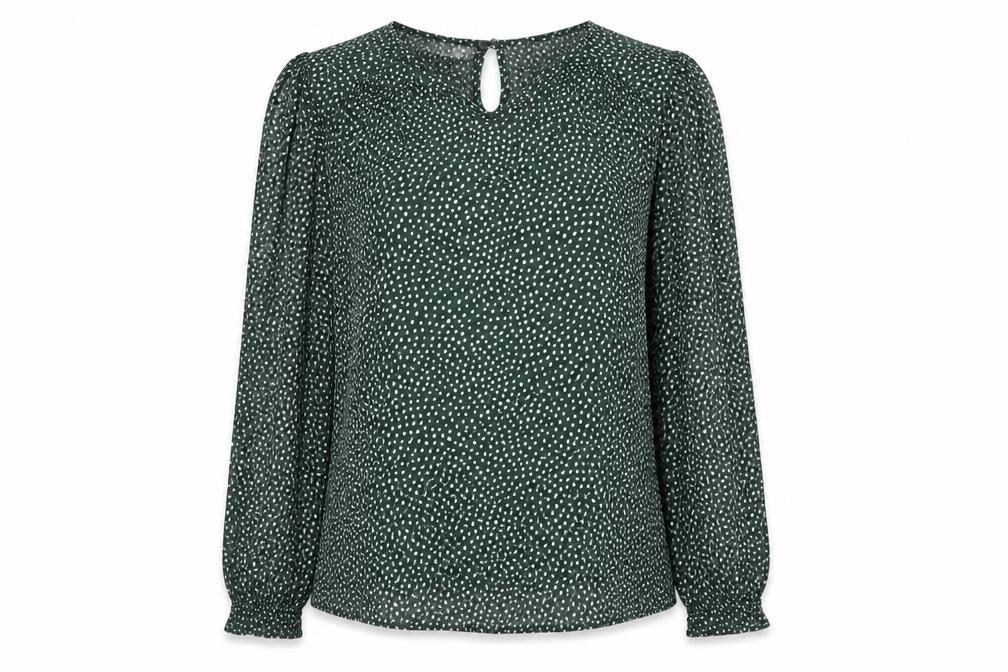 Womens UK Size 8 H&M Green Basic Blouse