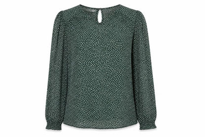 Womens UK Size 8 H&M Green Basic Blouse