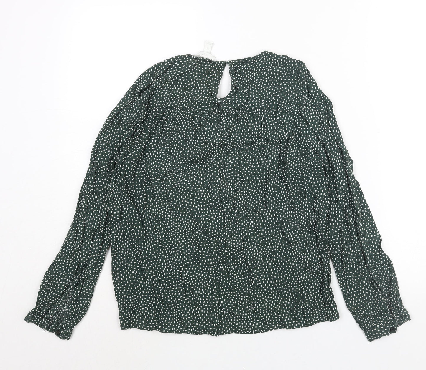 Womens UK Size 8 H&M Green Basic Blouse