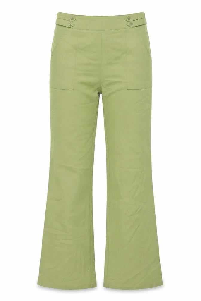 Womens UK Size 10 PRETTYLITTLETHING Regular Fit  Green Trousers