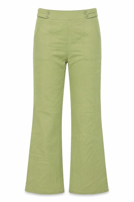 Womens UK Size 10 PRETTYLITTLETHING Regular Fit  Green Trousers