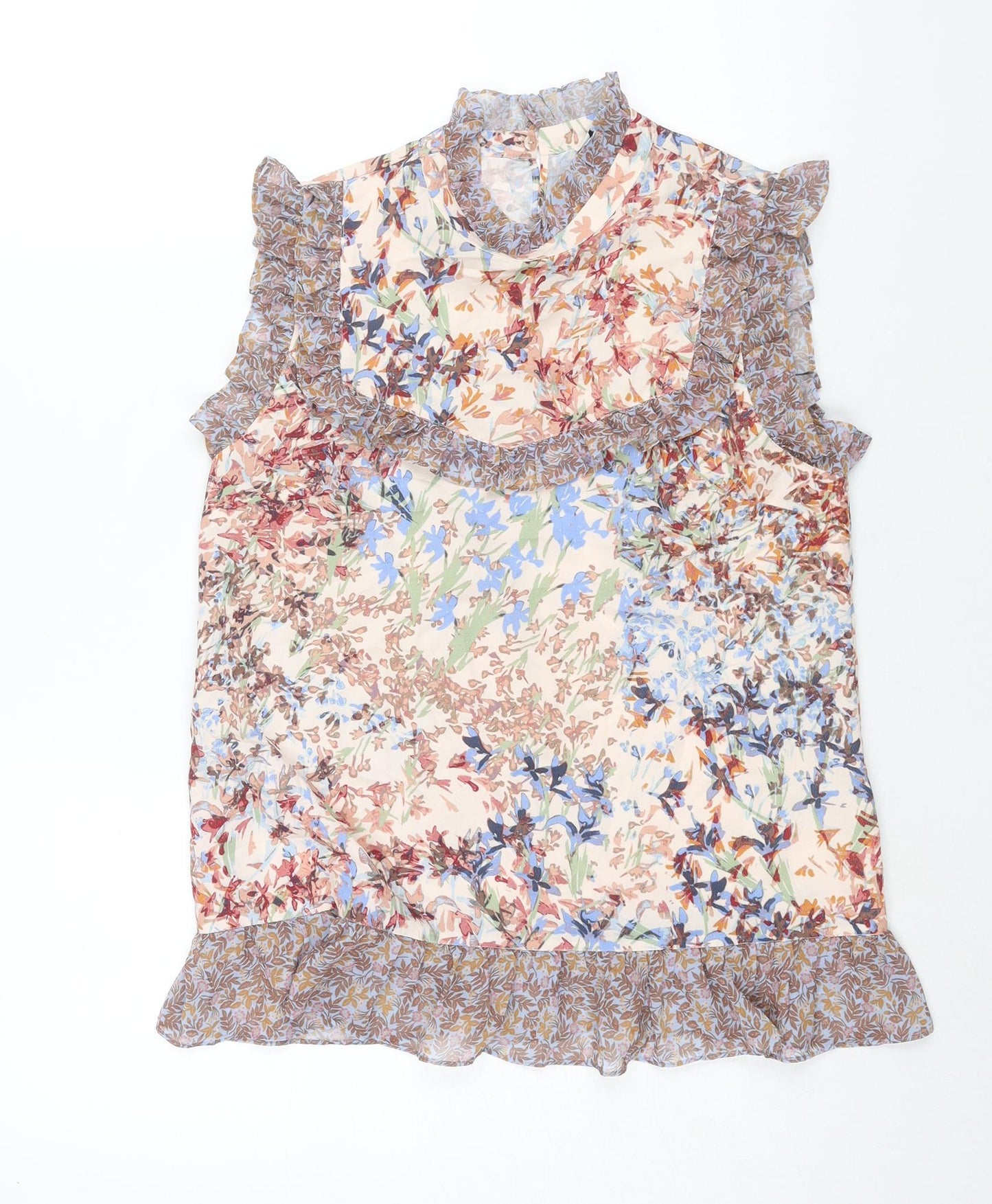 Womens UK Size 8 NEXT Multicoloured Basic Blouse